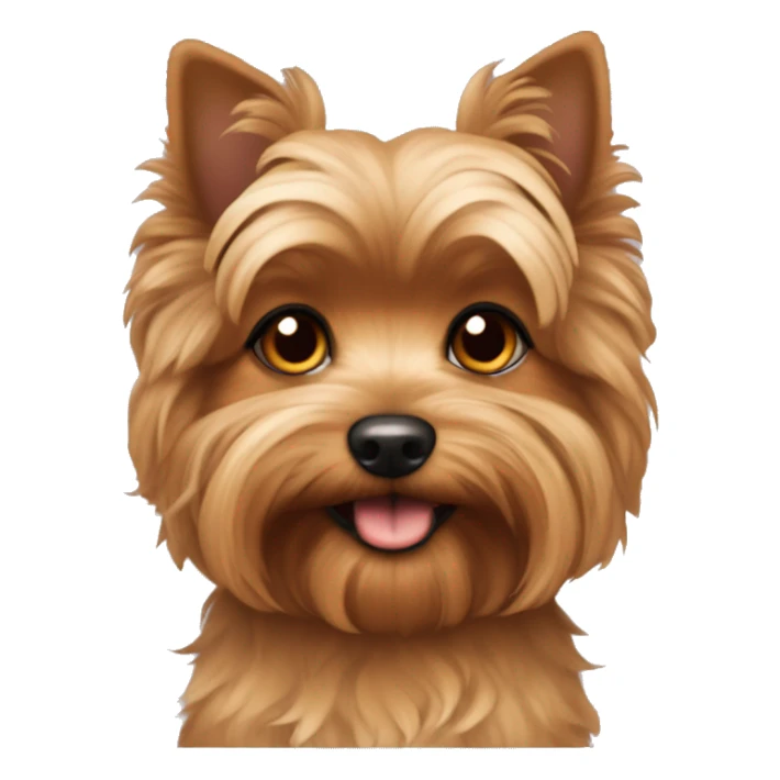 small dog with curly tan fur. longer ears. yorkie bicon mix. sticker