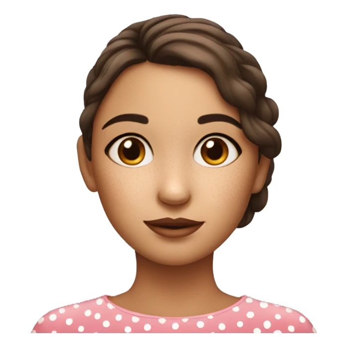 Girl with dots from cheekbones to nose on both sides of face sticker