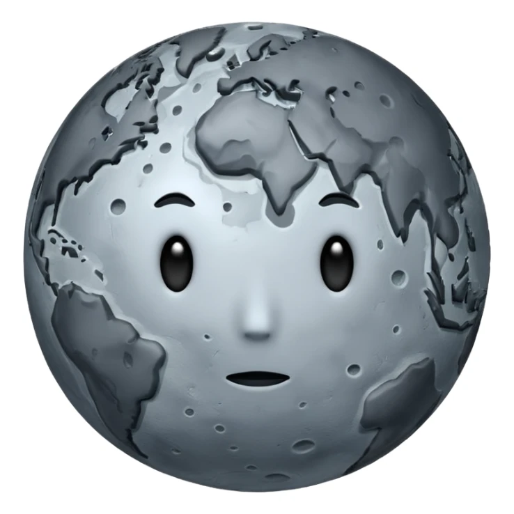 The planet Mercury with “no” face and make it less like earth  sticker