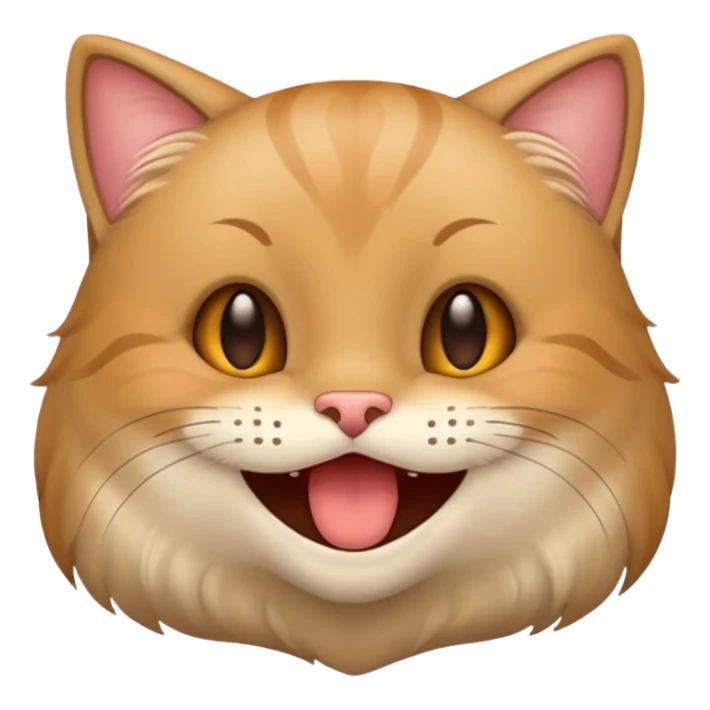 chat de couleur avec un grand sourire sticker