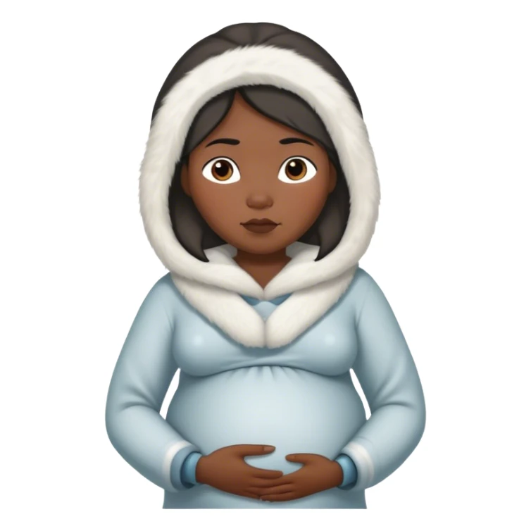 pregnant Inuit woman sticker