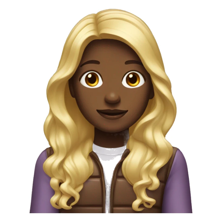 a chocolate bar with long blonde hair sticker