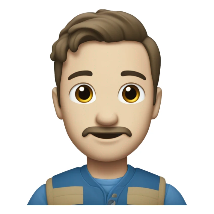 Punto de color azul cielo con un chulito blanco en el centro sticker