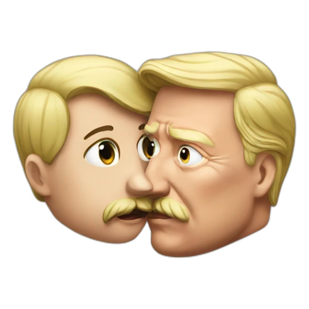 Trump kiss hitler sticker