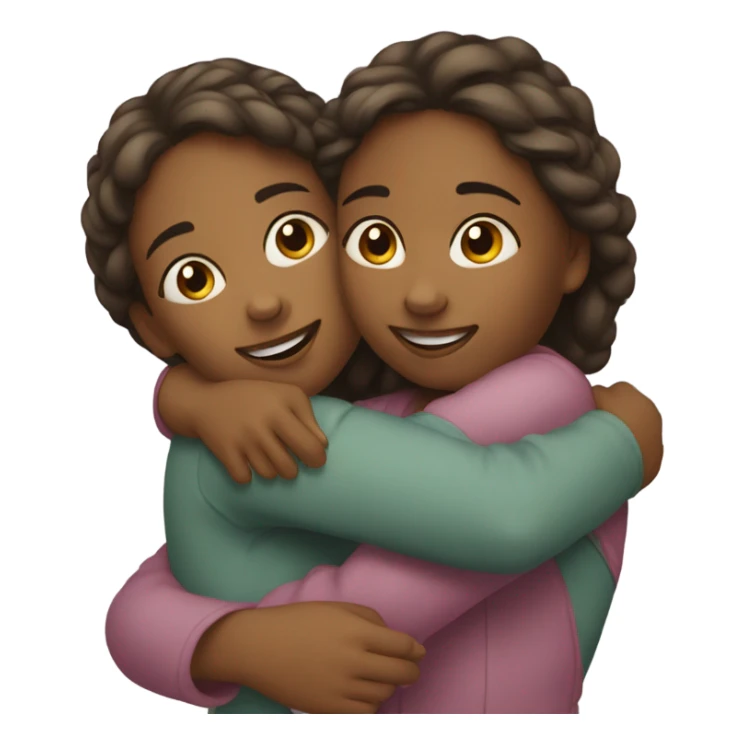 Sister hug sticker