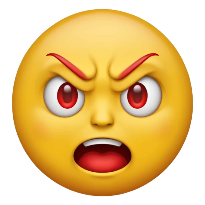 Happy emoji with red veins on eyes sticker