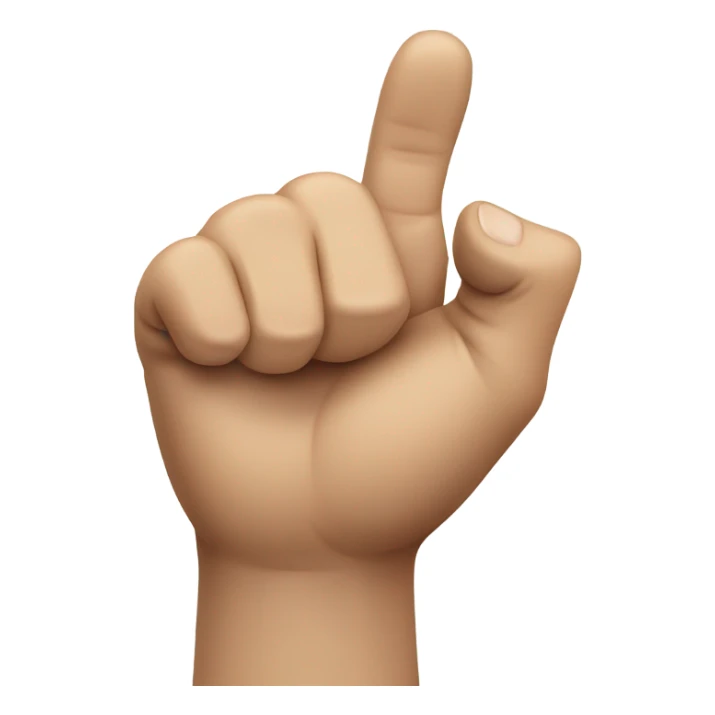 a fist facing up with index finger extended sticker