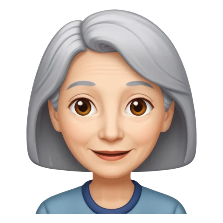 Older woman with gray hair sticker