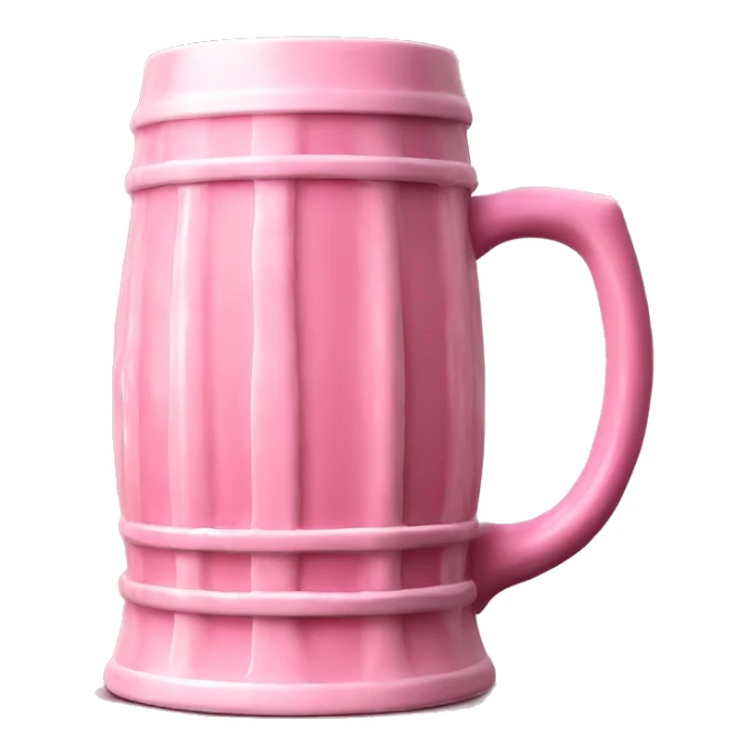 Realistic isolated pink ceramic oktoberfest beer stein. sticker