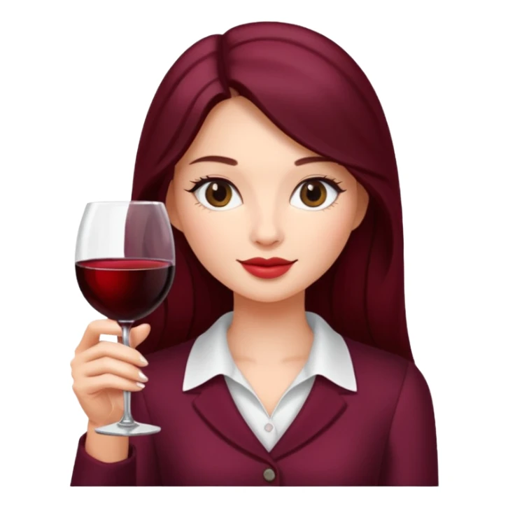 Jennie holding a wine glass sticker
