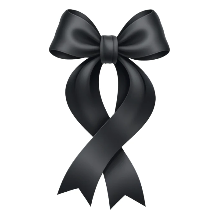 black piece of ribbon  sticker