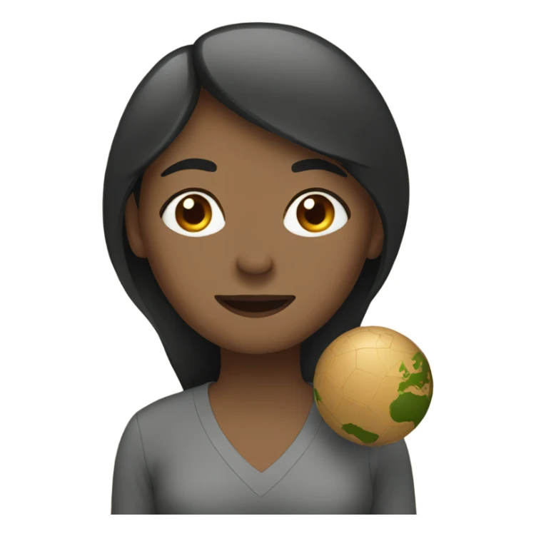 Woman with earthball sticker