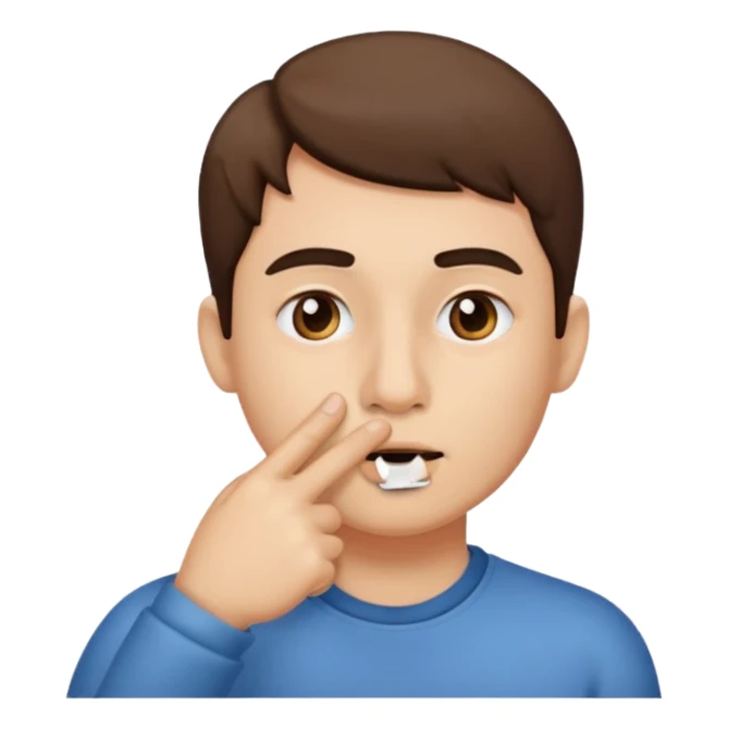 Putting finger in a nose  sticker