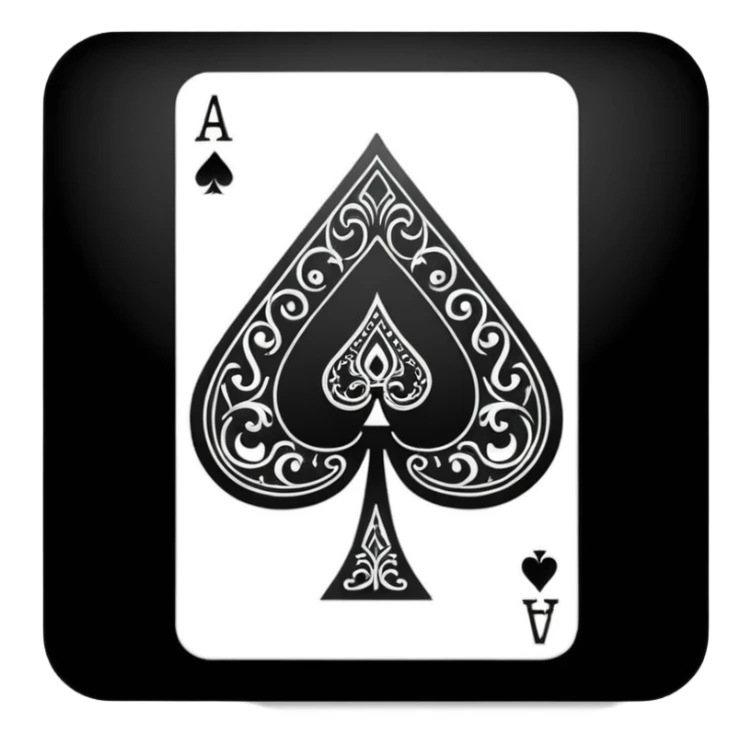 Ace of Spades for stage magic sticker