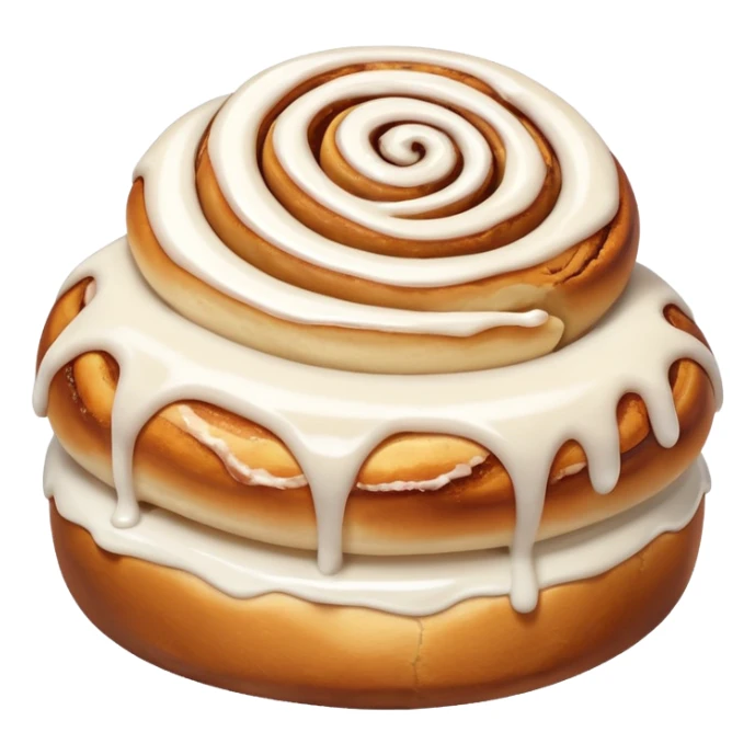  cinnamon roll with white glaze icing sticker