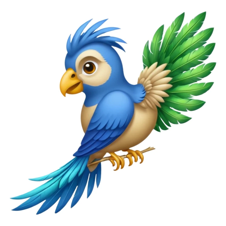 Crée un emoji de l'oiseau de la paille en queue sticker