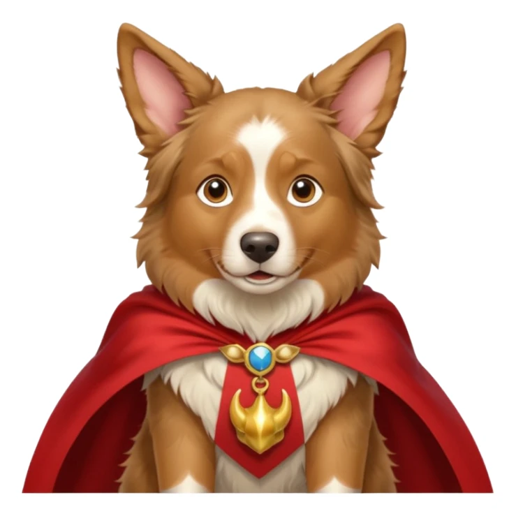 A autralian sheperd with a unicorn and a cape sticker