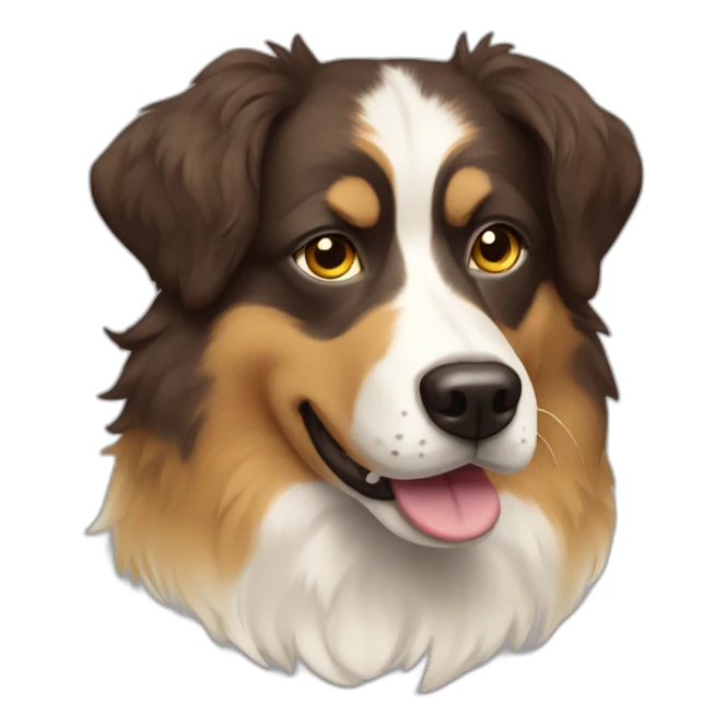 messy fur mixed breed browneyes full yellow funny dog sticker