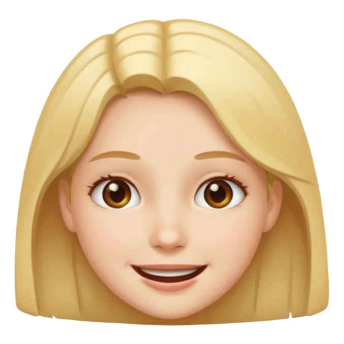 smiling girl close-up portrait closed mouth sticker