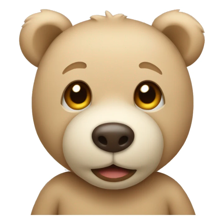 beige teddy bear  sticker