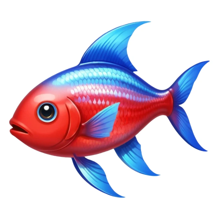Adorable tetra fish with large sparkling eyes and long flowing fins. sticker