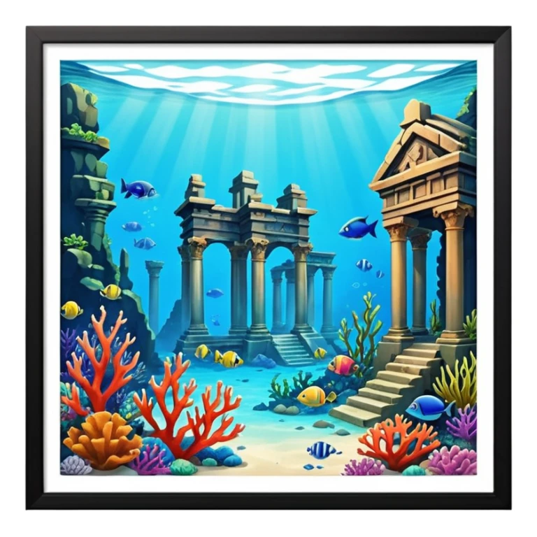 The Lost Island of Atlantis sticker