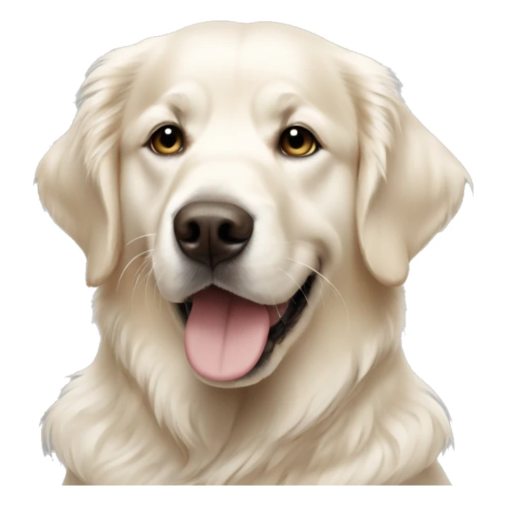white golden retriever cone around neck sticker
