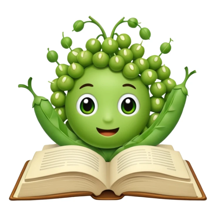 Book a teenie with some peas sticker