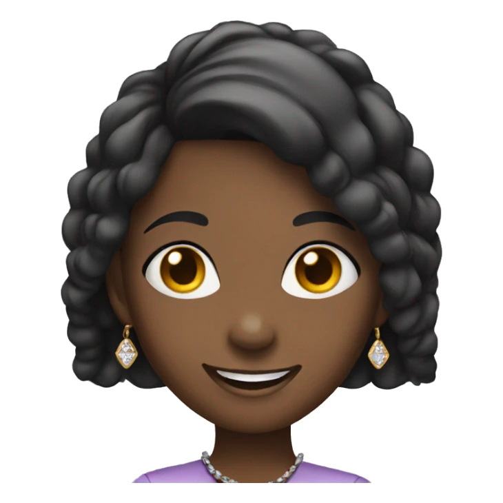 smiling girl with jewelry sticker