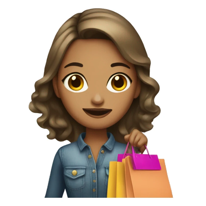 Shopaholic girl sticker