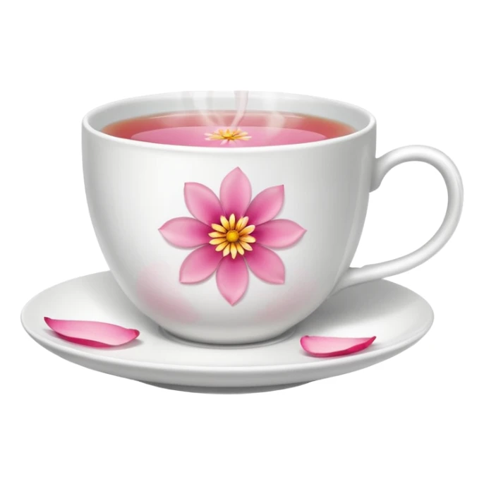 Flower in a cup of tea sticker