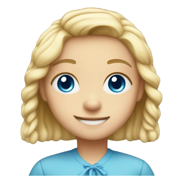 smiling girl with blue eyes sticker