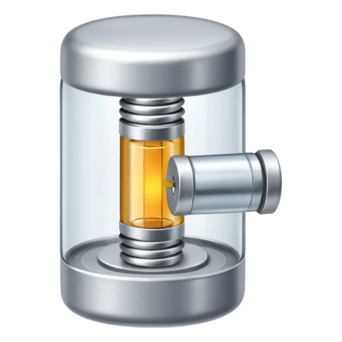 tiny glass fuse with metal caps. sticker