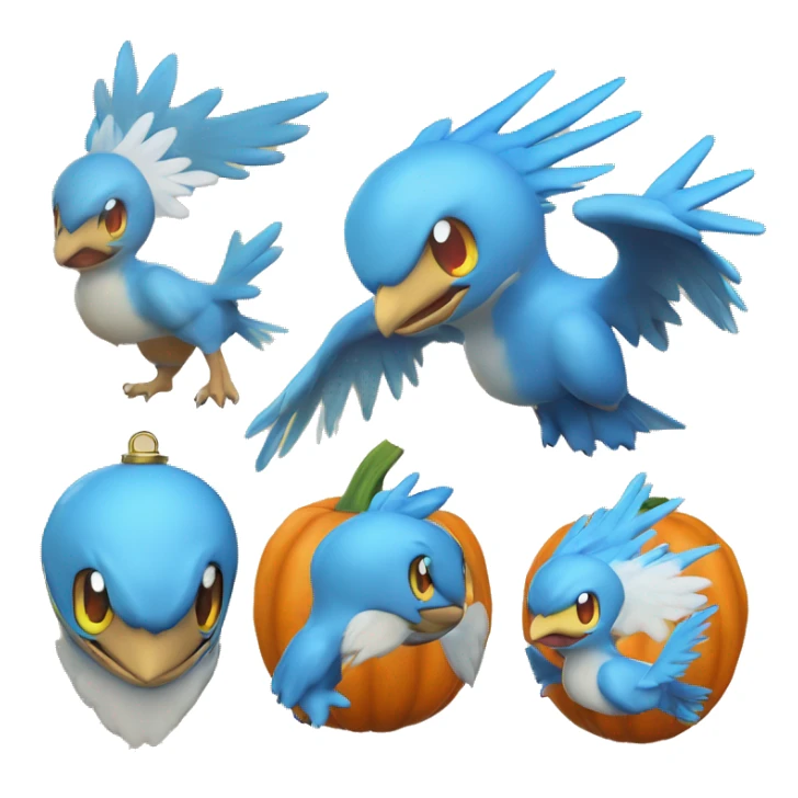 pokemon articuno pumpkin badge medal future socute sticker