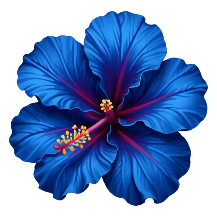 very Dark blue flower hibiscus only colour blue sticker