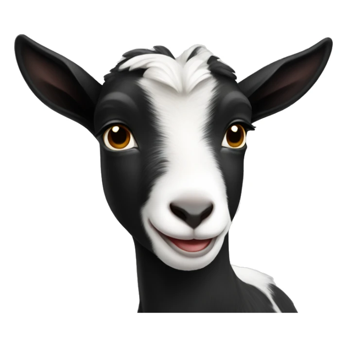 black and white baby goat  sticker