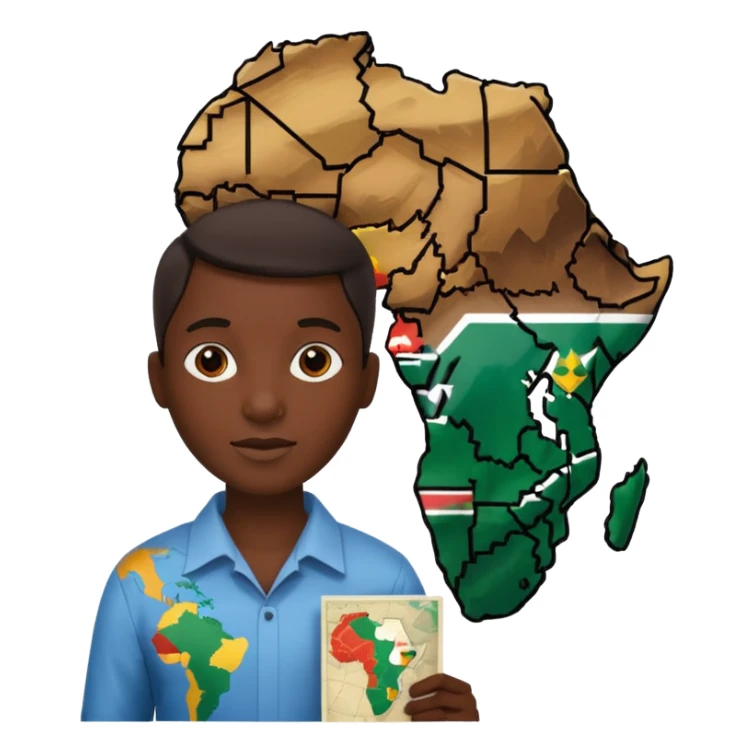 Africa holds in black hands sticker