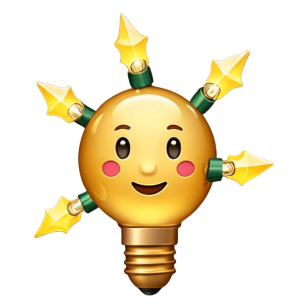 Christmas  gold  lights sticker