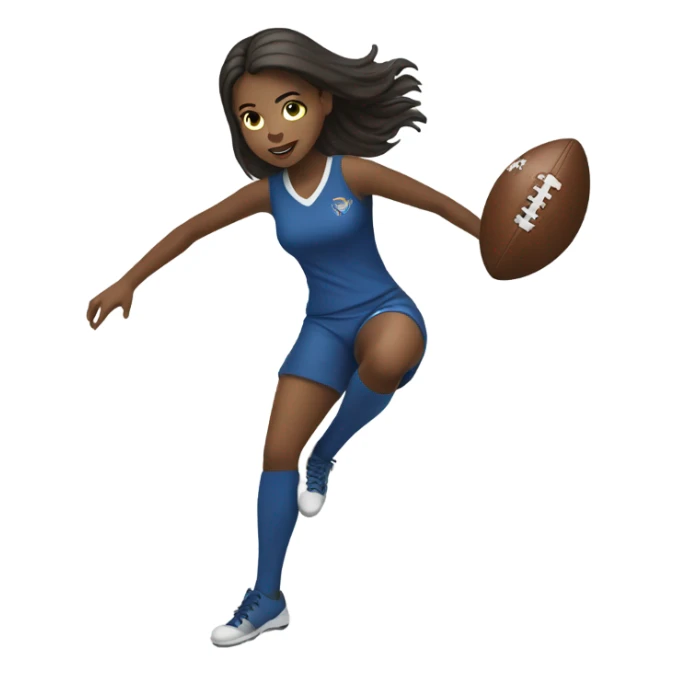 Girl playing football sticker