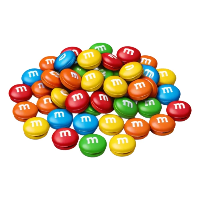 M&M with the logo on them too sticker