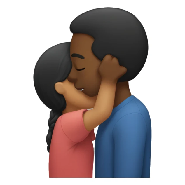 Black man kissing Filipina woman  sticker