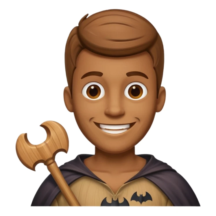 Tung tung tung sahur a wooden guy with a bat sticker