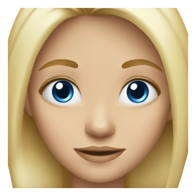 blond girl with blue eyes  sticker