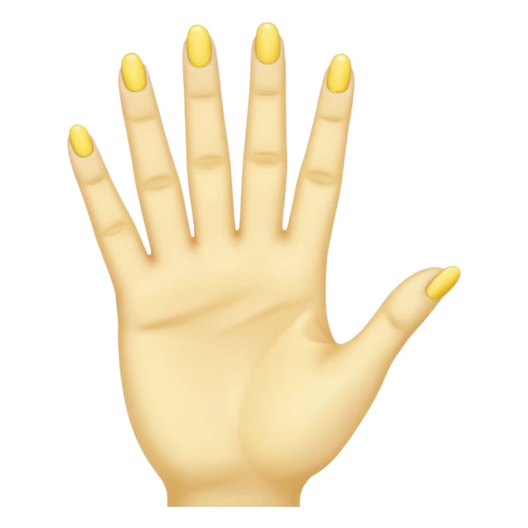 yellow hands holding up 3 fingers sticker