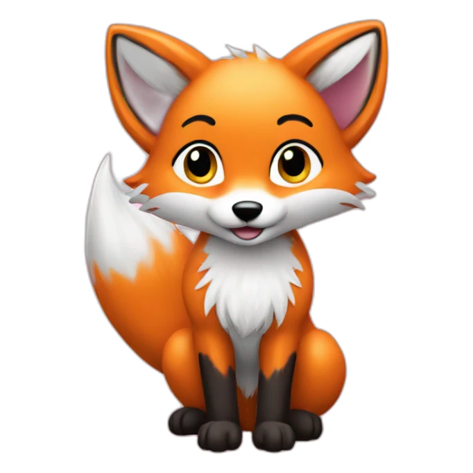 tails of a fox pink sticker