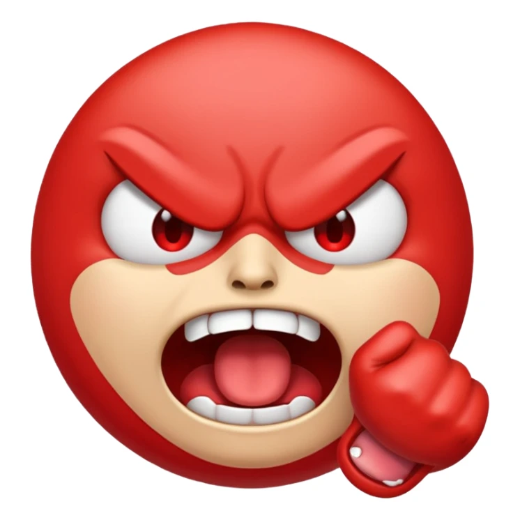 gum tsion emoji very not nice rude shouting ragebaiter sticker