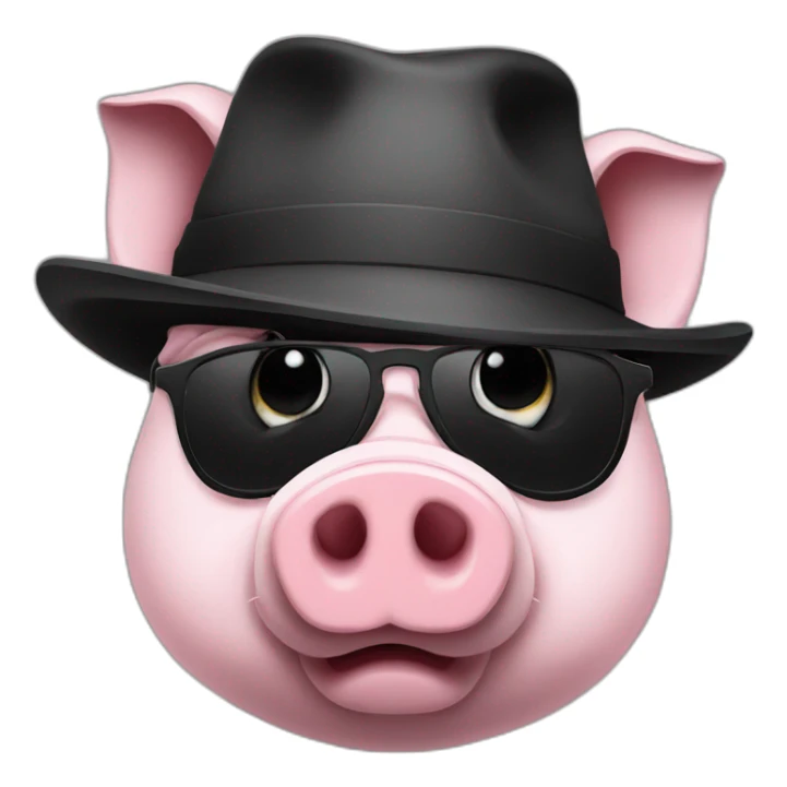 Gangster pig sticker