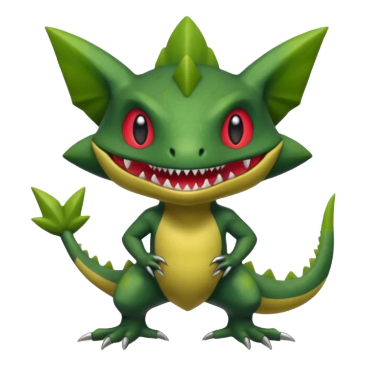 Haxorus-Axew-Fraxure-hybrid (full body) sticker