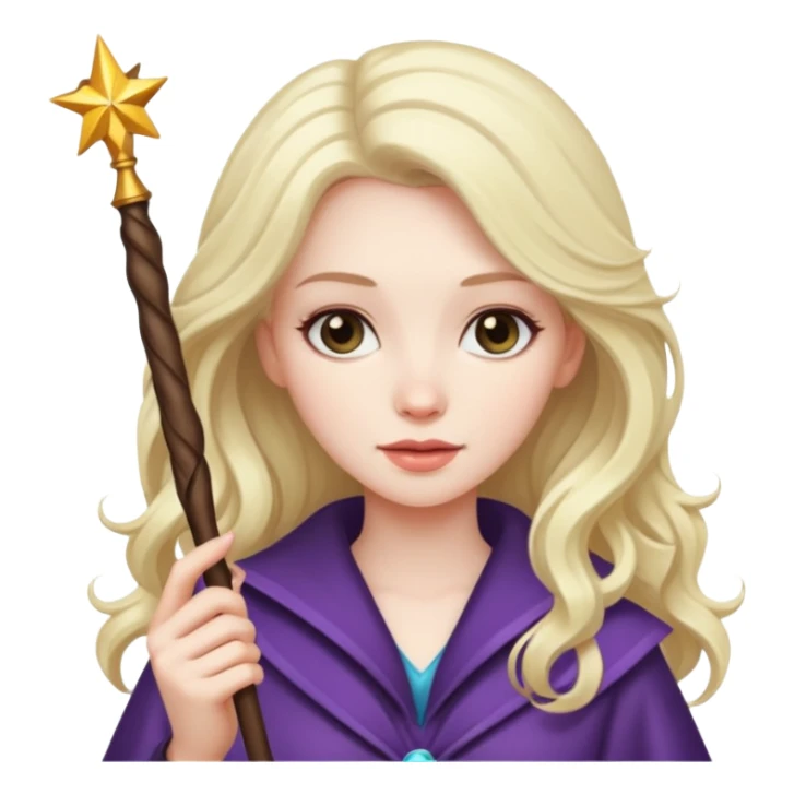beautiful-haired woman with a wand sticker