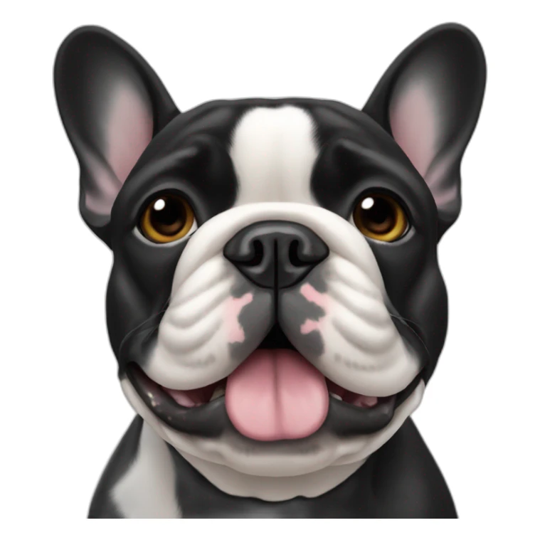 Fully Black French bulldog sticker